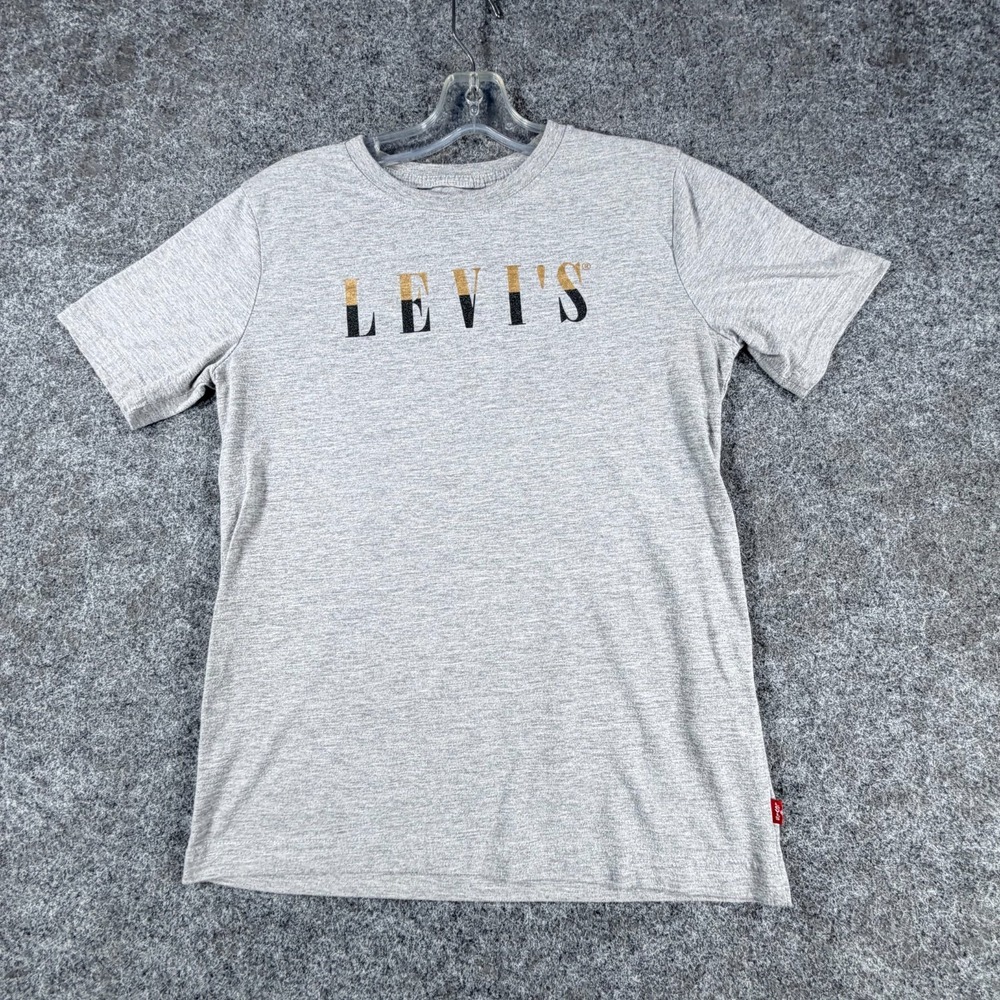 Levi's T-Shirt Boy's Large Gray Heather Graphic Print Lightweight Short Sleeve